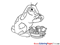 Printable Hare Coloring Pages Easter