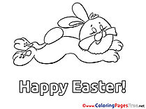 Rabbit printable Easter Coloring Sheets