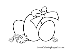 Ribbon Eggs Coloring Sheets Easter free