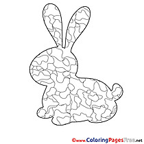 Silhouette Kids Easter Coloring Page