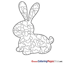 Silhouette Kids Easter Coloring Page