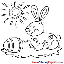 Sun Hare download Easter Coloring Pages