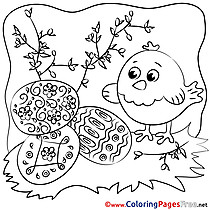 Willow Chicken Easter free Coloring Pages