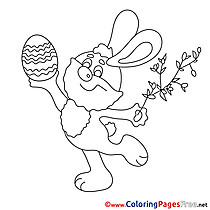 Willow Hare Easter Coloring Pages free