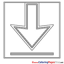 Arrow download Colouring Sheet free