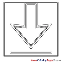 Arrow download Colouring Sheet free