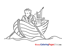 Boat printable Coloring Sheets download