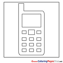 Cell Phone Children Coloring Pages free