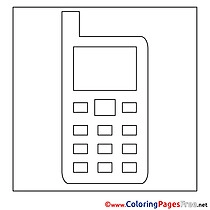 Cell Phone Children Coloring Pages free