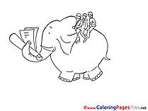 Elephant Colouring Sheet download free