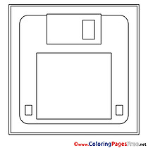 Floppy Disk for Children free Coloring Pages