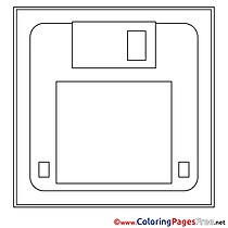 Floppy Disk for Children free Coloring Pages