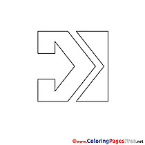 Free Colouring Page Arrow download