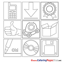 Images Office Colouring Page printable free