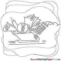 Kids free Work Coloring Page