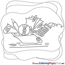 Kids free Work Coloring Page