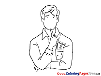 Man thinks printable Coloring Sheets download