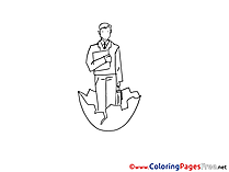 Manager born free Colouring Page download