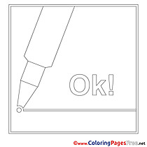 Marker Colouring Page printable free