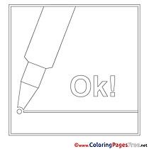 Marker Colouring Page printable free