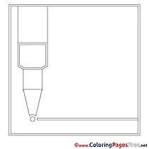 Marker for free Coloring Pages download