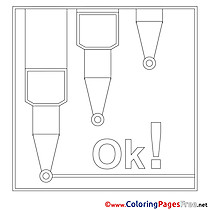 Markers for Kids printable Colouring Page