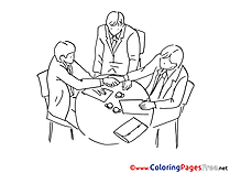 Meeting printable Coloring Sheets download