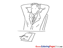 Office Job Kids download Coloring Pages