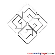 Recycling download Colouring Sheet free