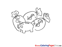 Savings Coloring Pages for free