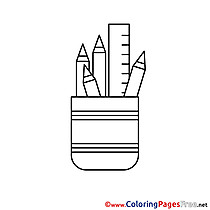 Stationery Kids free Coloring Page