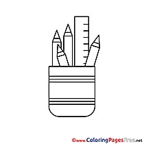 Stationery Kids free Coloring Page