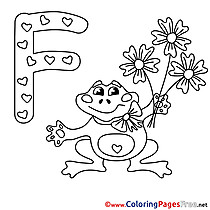 Frog Kids Alphabet Coloring Pages