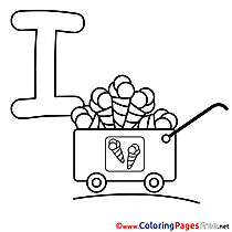 Ice Colouring Sheet download Alphabet