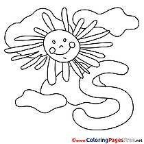Sun printable Alphabet Coloring Sheets
