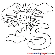 Sun printable Alphabet Coloring Sheets