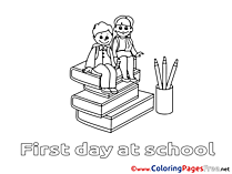 Books Pupils download Colouring Sheet free