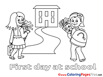 Bouquet School free printable Coloring Sheets