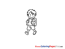 Boy free Colouring Page download School