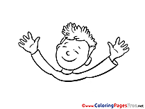 Boy School Coloring Pages for free