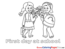 Children printable Colouring Page School