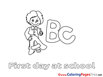 For Children Boy free Coloring Pages Letters