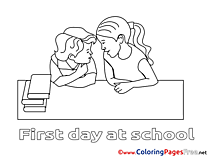 Friends Colouring Page School printable free