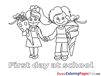 Friends School Colouring Page printable free