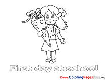 Girl free printable Coloring Sheets School