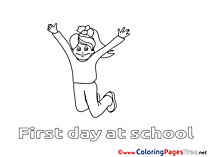 Girl printable Coloring Pages for free School