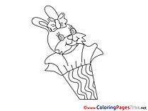 Hare Colouring Page printable free School