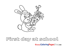 Hare School for free Coloring Pages download