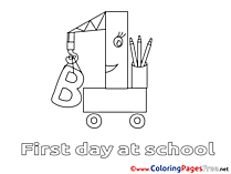 Image Crane printable Coloring Sheets School download