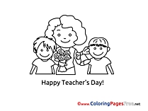 Mother Children printable Coloring Sheets download